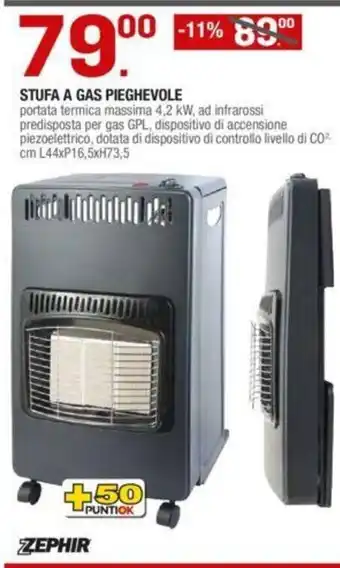 Brico OK Stufa A Gas Pieghevole 4,2 KW, L44xP16,5xH73,5 offerta