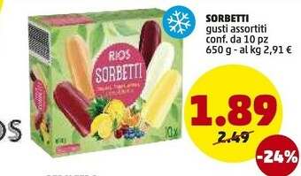 PENNY Rios Sorbetto offerta