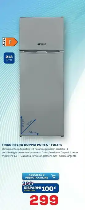 Smeg FD14FS Frigorifero Con Congelatore Libera Installazione Argento 213 L A+