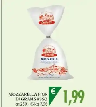 Mercatò Sabelli Mozzarella Fior Di Gran Sasso 250 G(ml) offerta
