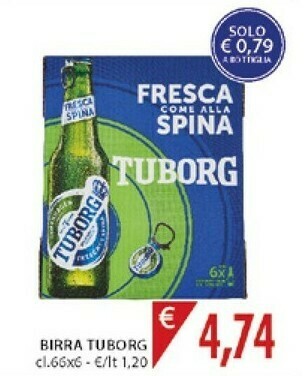 Mercatò Tuborg Birra 660 G(ml) offerta