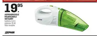 Aspirabriciole Ricaricabile Wet&Dry 3,6 V. 25W