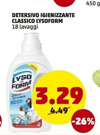 PENNY Lysoform Detersivo lavatrice offerta