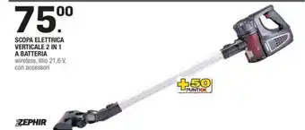 Brico OK Scopa Elettrica Verticale 2 In 1 A Batteria litio 21,6 V. offerta