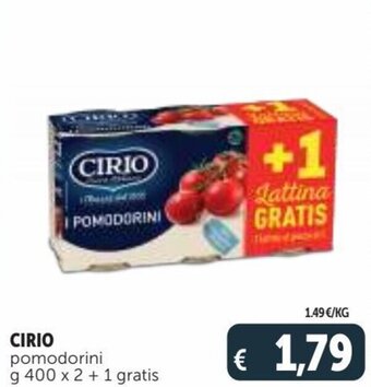 Deco Supermercati Cirio pomodorini g 400 x 2 + 1 gratis offerta