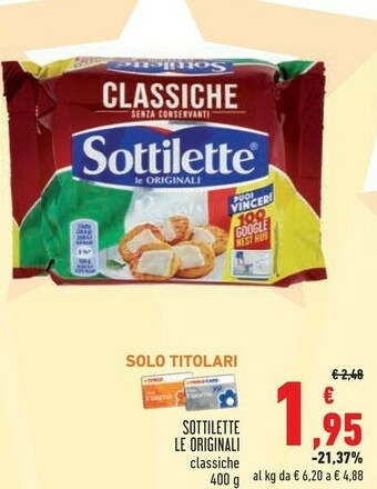 Conad Superstore Sottilette offerta