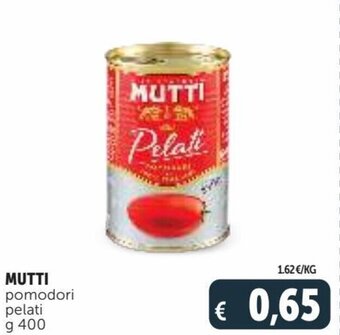 Deco Supermercati Mutti pomodori pelati g 400 offerta