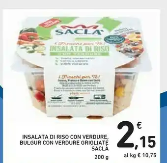 Conad Saclà Sacla Insalata Di Riso Con Verdure offerta