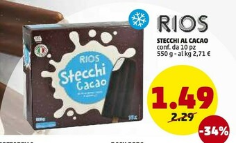 PENNY Rios Stecchi Al Cacao offerta