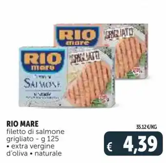 Deco Supermercati Rio Mare filetto di salmone grigliato g 125 offerta