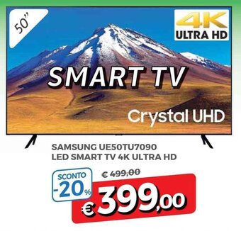 DPiù Samsung UE50TU7090 Led Smart TV 4K Ultra HD offerta