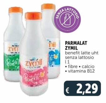 Deco Supermercati Parmalat Zymil benefit latte uht senza lattosio l 1 offerta