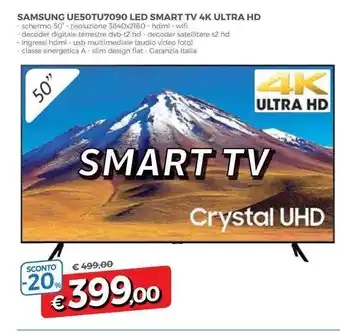 DPiù Samsung UE50TU7090 Led Smart TV 4K Ultra HD offerta