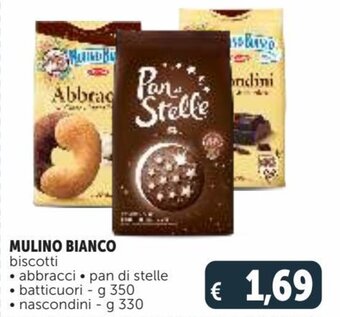 Deco Supermercati Mulino Bianco Biscotti abbracci/pan di stelle/batticuori g 350 / nascondini g 330 offerta