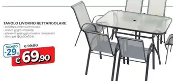 Tavolo Livorno Rettangolare