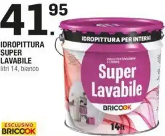 Brico OK Bricook Idropittura Super Lavabile Litri 14 offerta