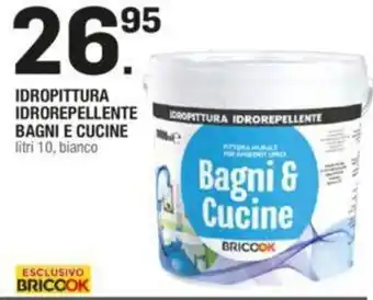 Brico OK Bricook Idropittura Idrorepellente Bagni E Cucine Litri 10 offerta