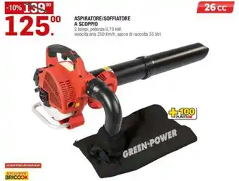 Brico OK Bricook Aspiratore/Soffiatore A Scoppio 2 Tempi offerta