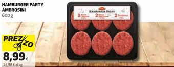 Ipercoop Hamburger party ambrosini offerta