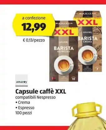 ALDI Capsule di caffè xxl amaroy offerta