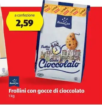 ALDI Frollini con gocce di cioccolato 1 kg buon ora offerta