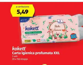 ALDI Carta igienica profumata xxl kokett offerta
