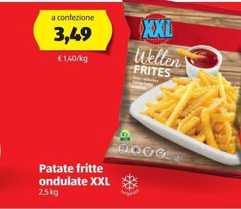 ALDI Patate fritte ondulate xxl 2.5 kg offerta