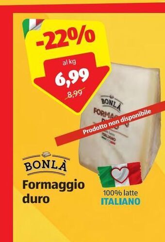 ALDI Bonla formaggio duro offerta