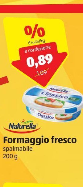 ALDI Naturella formaggio fresco spalmabile 200 g offerta
