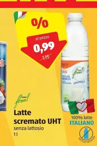 ALDI Latte scremato senza lattosio 1 l offerta