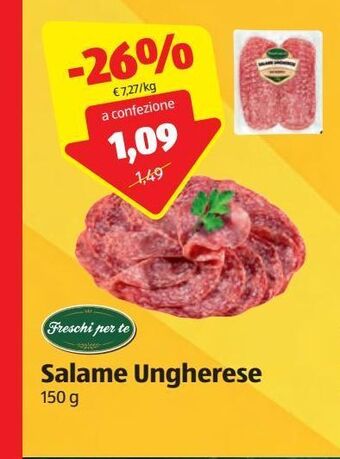 ALDI Freschi per te salame ungherese 150 g offerta