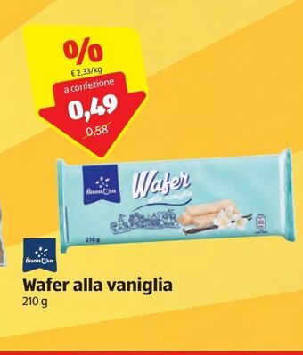 ALDI Buon ora wafer alla vaniglia 210 g offerta