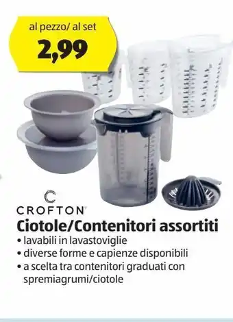 ALDI Crofton ciotola / contenitore assortiti offerta
