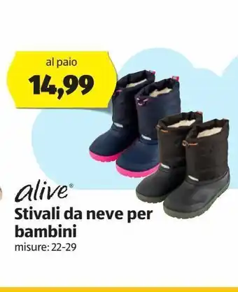 ALDI Stivali da neve per bambini alive offerta