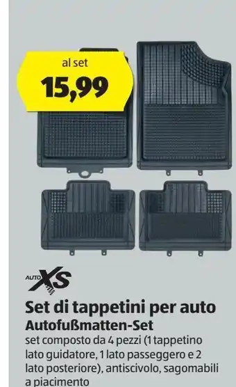 Auto xs set di tappetini per auto