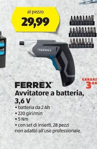 ALDI Avvitatore a batteria ferrex offerta