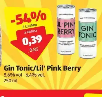 ALDI Gin tonic / lil'' pink berry offerta