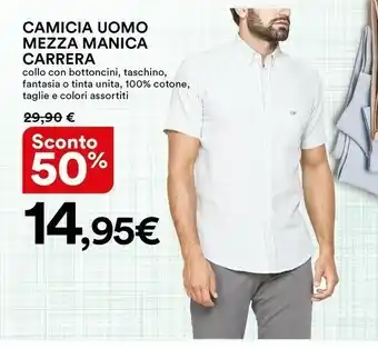 Coop Carrera Camicia Uomo Mezza Manica offerta
