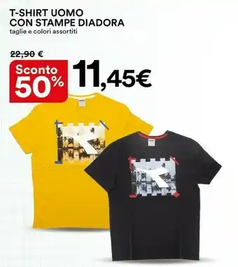 Coop Diadora T- Shirt Uomo Con Stampe offerta