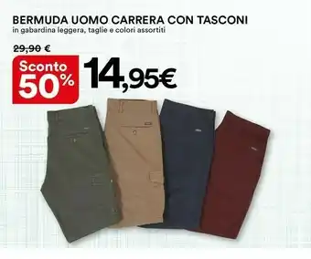 Coop Carrera Bermuda Uomo Con Tasconi offerta