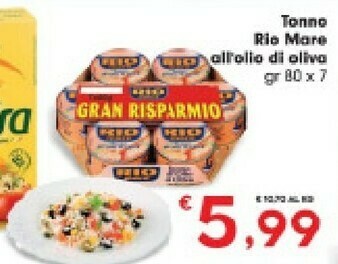 Despar Rio Mare Tonno All'Olio Di Oliva offerta