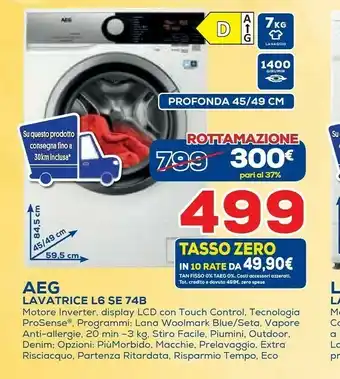 Euronics Aeg Lavatrice L6 Se 74b offerta