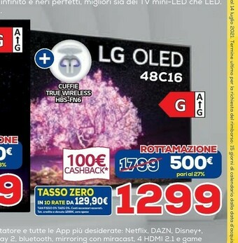 Euronics LG Oled 48c16 offerta