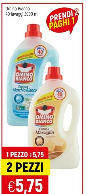 Famila Omino Bianco Detersivo lavatrice offerta