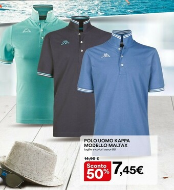Ipercoop Kappa Polo Uomo Modello Maltax offerta