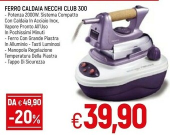Famila Necchi Ferro da stiro con caldaia offerta