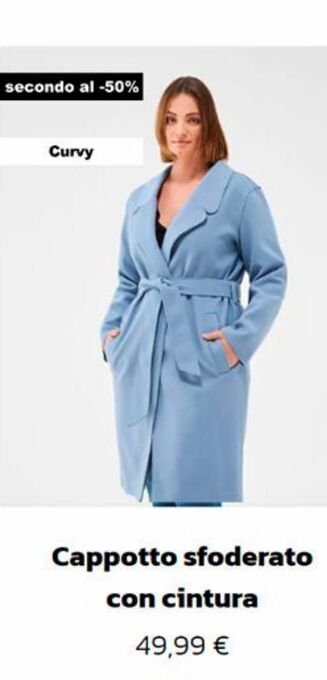 Cappotto sfoderato con cintura