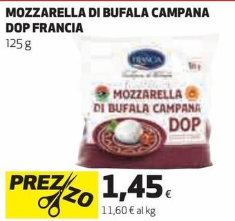 Ipercoop Mozzarella di bufala campana dop francia offerta