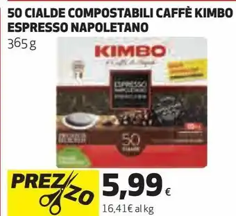 Ipercoop 50 cialde compostabili caffé kimbo espresso napoletano offerta