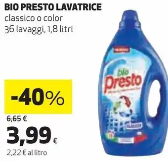 Bio presto lavatrice classico o color
